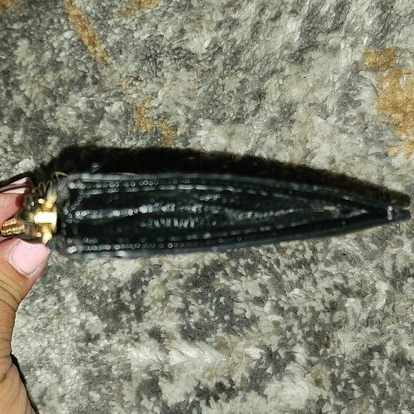 Kate Spade Laurel Way Black Glitter Bitsy ID Wallet keychain coin purse - Picture 13 of 13